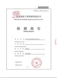 滨州公司检测报告